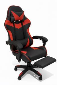 SILLA GAMER CON REPOSAPIES ROJA - Imagen 2