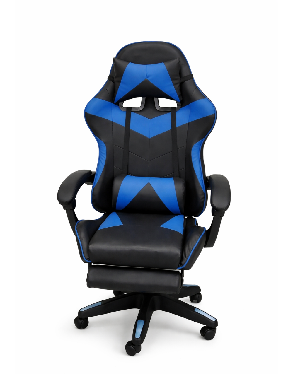 SILLA GAMER CON REPOSAPIES AZUL (1) SILLA GAMER CON REPOSAPIES AZUL - Imagen 1